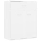 vidaXL Aparador de madera contrachapada blanco 60x30x75 cm vidaXL Aparador de madera contrachapada blanco 60x30x75 cm
