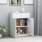vidaXL Aparador de madera contrachapada blanco 60x30x75 cm vidaXL Aparador de madera contrachapada blanco 60x30x75 cm