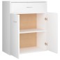 vidaXL Aparador de madera contrachapada blanco 60x30x75 cm vidaXL Aparador de madera contrachapada blanco 60x30x75 cm