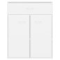 vidaXL Aparador de madera contrachapada blanco 60x30x75 cm vidaXL Aparador de madera contrachapada blanco 60x30x75 cm