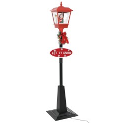 vidaXL Farola de Navidad con Papá Noel y LED 180 cm