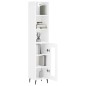 vidaXL Aparador alto madera contrachapada blanco 34,5x34x180 cm