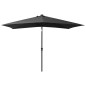 vidaXL Sombrilla con LED y poste de acero gris antracita 2x3 m vidaXL Sombrilla con LED y poste de acero gris antracita 2x3 m