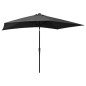 vidaXL Sombrilla con LED y poste de acero gris antracita 2x3 m vidaXL Sombrilla con LED y poste de acero gris antracita 2x3 m