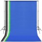 vidaXL Kit de estudio fotográfico con set de luces, fondo y reflector vidaXL Kit de estudio fotográfico con set de luces, fondo y reflector