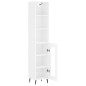 vidaXL Aparador alto madera contrachapada blanco 34,5x34x180 cm