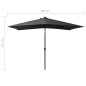 vidaXL Sombrilla con LED y poste de acero gris antracita 2x3 m vidaXL Sombrilla con LED y poste de acero gris antracita 2x3 m