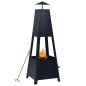 vidaXL Brasero de acero negro 35x35x99 cm vidaXL Brasero de acero negro 35x35x99 cm
