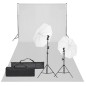vidaXL Kit de estudio fotográfico con set de luces y fondo vidaXL Kit de estudio fotográfico con set de luces y fondo