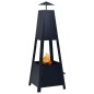 vidaXL Brasero de acero negro 35x35x99 cm vidaXL Brasero de acero negro 35x35x99 cm