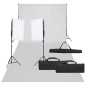vidaXL Kit de estudio fotográfico con set de luces y fondo vidaXL Kit de estudio fotográfico con set de luces y fondo