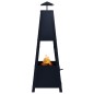 vidaXL Brasero de acero negro 35x35x99 cm vidaXL Brasero de acero negro 35x35x99 cm
