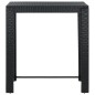 vidaXL Set muebles bar jardín 5 piezas y cojines ratán sintético negro