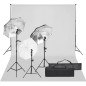 vidaXL Kit de estudio fotográfico con set de luces y fondo vidaXL Kit de estudio fotográfico con set de luces y fondo