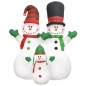 vidaXL Familia de muñecos de nieve inflable Navidad LED IP44 240 cm vidaXL Familia de muñecos de nieve inflable Navidad LED IP44 240 cm