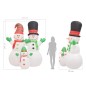 vidaXL Familia de muñecos de nieve inflable Navidad LED IP44 240 cm vidaXL Familia de muñecos de nieve inflable Navidad LED IP44 240 cm