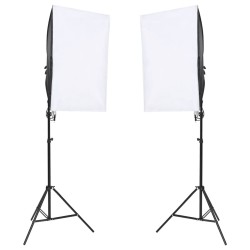 vidaXL Kit de estudio fotográfico con set de luces y fondo
