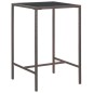 vidaXL Set de bar de jardín 3 piezas y cojines ratán sintético marrón vidaXL Set de bar de jardín 3 piezas y cojines ratán sintético marrón