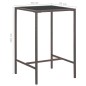 vidaXL Set de bar de jardín 3 piezas y cojines ratán sintético marrón vidaXL Set de bar de jardín 3 piezas y cojines ratán sintético marrón