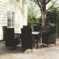 vidaXL Juego de comedor de jardín 7 piezas ratán sintético negro vidaXL Juego de comedor de jardín 7 piezas ratán sintético negro