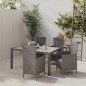 vidaXL Set de comedor de jardín 5 pzas y cojines ratán sintético gris vidaXL Set de comedor de jardín 5 pzas y cojines ratán sintético gris