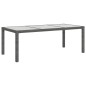 vidaXL Set de comedor de jardín 7 pzas y cojines ratán sintético gris vidaXL Set de comedor de jardín 7 pzas y cojines ratán sintético gris