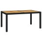vidaXL Juego de comedor de jardín 5 piezas con cojines ratán PE negro