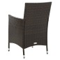 vidaXL Set de comedor jardín 9 pzas y cojines ratán sintético marrón