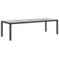 vidaXL Set de comedor jardín 9 pzas y cojines ratán sintético marrón
