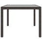 vidaXL Set de comedor jardín 9 pzas y cojines ratán sintético marrón