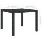 vidaXL Juego de comedor de jardín 3 pzas con cojines ratán PE negro