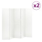 vidaXL Biombos divisores de 5 paneles 2 uds blanco acero 200x180 cm vidaXL Biombos divisores de 5 paneles 2 uds blanco acero 200x180 cm