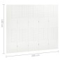 vidaXL Biombos divisores de 5 paneles 2 uds blanco acero 200x180 cm vidaXL Biombos divisores de 5 paneles 2 uds blanco acero 200x180 cm