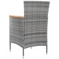 vidaXL Set de comedor de jardín 9 pzas y cojines ratán sintético gris vidaXL Set de comedor de jardín 9 pzas y cojines ratán sintético gris