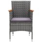 vidaXL Juego muebles jardín 7 pzas con cojines ratán sintético gris vidaXL Juego muebles jardín 7 pzas con cojines ratán sintético gris