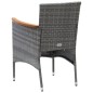 vidaXL Juego muebles jardín 7 pzas con cojines ratán sintético gris vidaXL Juego muebles jardín 7 pzas con cojines ratán sintético gris