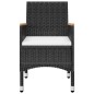 vidaXL Juego de comedor de jardín de 5 piezas negro vidaXL Juego de comedor de jardín de 5 piezas negro