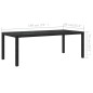 vidaXL Set comedor de jardín 9 piezas y cojines ratán sintético negro vidaXL Set comedor de jardín 9 piezas y cojines ratán sintético negro