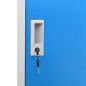 vidaXL Armarios taquilla 2 uds acero gris claro y azul 90x45x92,5 cm