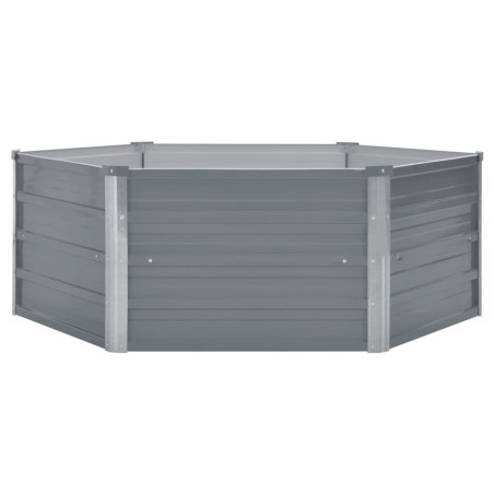 vidaXL Jardinera elevada 129x129x46 cm acero galvanizado gris