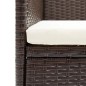 vidaXL Juego muebles jardín 5 pzas con cojines ratán sintético marrón vidaXL Juego muebles jardín 5 pzas con cojines ratán sintético marrón