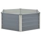 vidaXL Jardinera elevada 129x129x46 cm acero galvanizado gris vidaXL Jardinera elevada 129x129x46 cm acero galvanizado gris