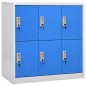 vidaXL Armarios taquilla 2 uds acero gris claro y azul 90x45x92,5 cm vidaXL Armarios taquilla 2 uds acero gris claro y azul 90x45x92,5 cm