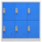 vidaXL Armarios taquilla 2 uds acero gris claro y azul 90x45x92,5 cm vidaXL Armarios taquilla 2 uds acero gris claro y azul 90x45x92,5 cm