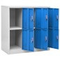vidaXL Armarios taquilla 2 uds acero gris claro y azul 90x45x92,5 cm vidaXL Armarios taquilla 2 uds acero gris claro y azul 90x45x92,5 cm