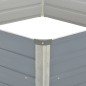 vidaXL Jardinera elevada 129x129x46 cm acero galvanizado gris vidaXL Jardinera elevada 129x129x46 cm acero galvanizado gris