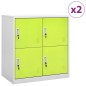 vidaXL Armarios taquilla 2 uds de acero gris y verde 90x45x92,5 cm vidaXL Armarios taquilla 2 uds de acero gris y verde 90x45x92,5 cm