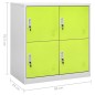 vidaXL Armarios taquilla 2 uds de acero gris y verde 90x45x92,5 cm vidaXL Armarios taquilla 2 uds de acero gris y verde 90x45x92,5 cm