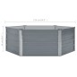 vidaXL Jardinera elevada 129x129x46 cm acero galvanizado gris vidaXL Jardinera elevada 129x129x46 cm acero galvanizado gris