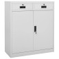 vidaXL Armario de oficina con macetero acero gris claro 90x40x125 cm vidaXL Armario de oficina con macetero acero gris claro 90x40x125 cm